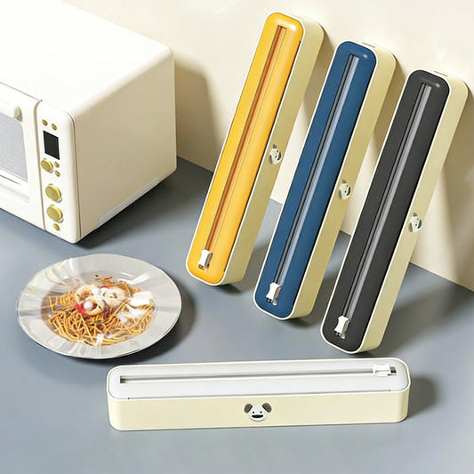 Bidirectional Cling Film Cutter Reusable Wrap Dispenser Kitchen Tool
