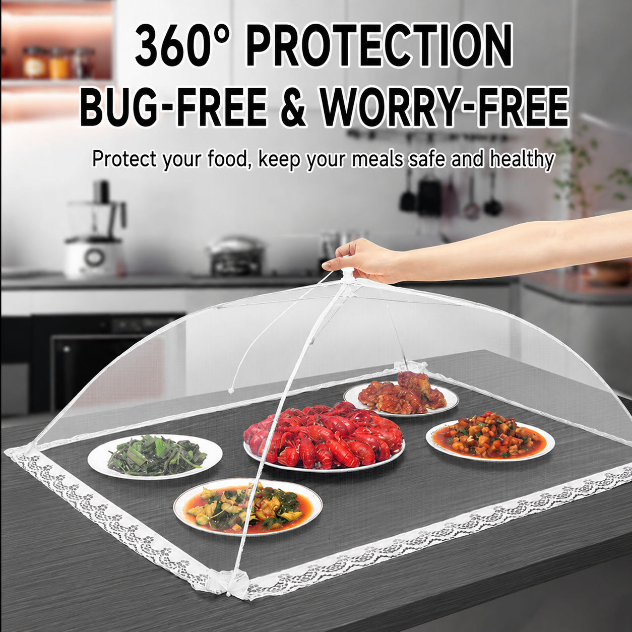 Foldable Anti-Fly Food Cover