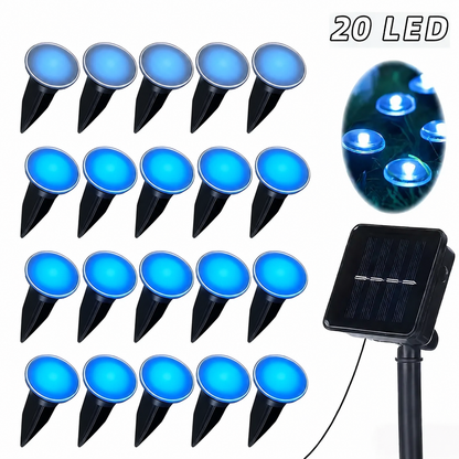 20PCS Solar Garden Lights – Waterproof LED Pathway Lights for Yard & Lawn