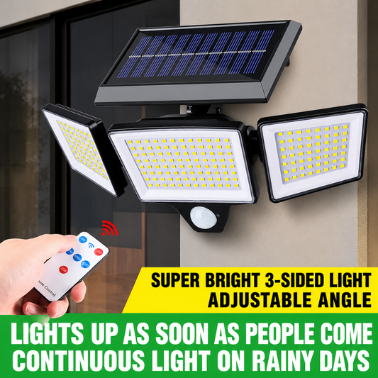 Solar Outdoor Lighting with Remote Control – Motion Sensor LED Wall Light