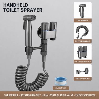 Generic Toilet Faucet Splitter 2-Way Double Faucet Adapter