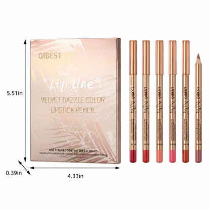 12 Colors Lip Liner Set, Brown Pink Red Series Lip Liners