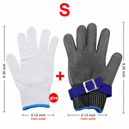 Single Cut Resistant Glove – Stainless Steel Mesh, Food Grade Safety Glove for Kitchen