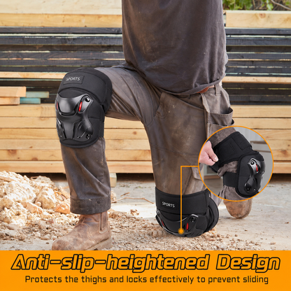 One Pair of Knee Pads - Extended Comfort Professional Knee Pads