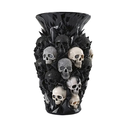 Gothic Skull Vase Decorative Ornament Craft For Home Garden