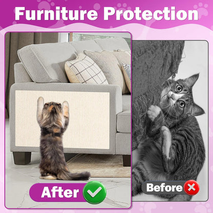 Cat Wall Scratcher Mat with Super Strong Nano Tape