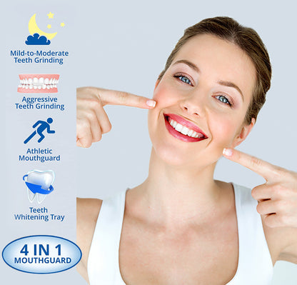 Invisible Dental Trays — BPA-Free — Ultra-Thin & Moldable, Perfectly Fits Every Tooth (Pack of 4)