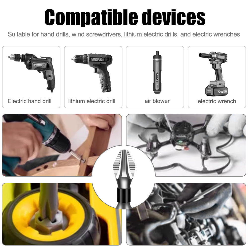 9Pcs High Magnetic Anti-Slip Drill Bits for Precision Work (25-150mm)