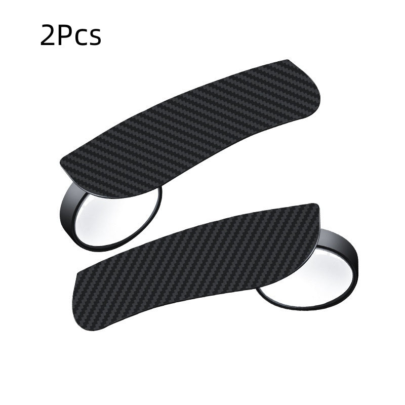 2PCS 2-in-1 Rain Eyebrow Reversing Side Rearview Mirror, 360° Adjustable Reflective Protective Cover