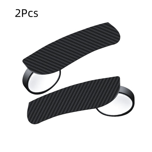 2PCS 2-in-1 Rain Eyebrow Reversing Side Rearview Mirror, 360° Adjustable Reflective Protective Cover