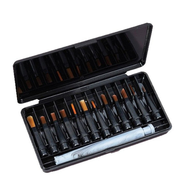 12-Piece Multifunctional Nail Art Brush Set Replaceable Heads