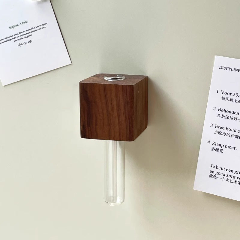 Mini Vase Magnets for Fridge,3D Wall Vase Holders with Test Tube