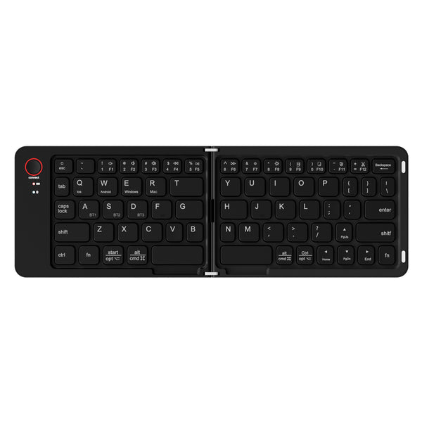 Portable Wireless Mini Foldable Bluetooth Keyboard , Ultra-Slim Aluminum Travel Folding Keyboards