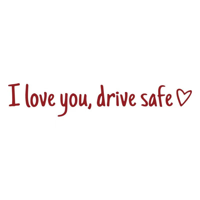 I Love You Drive Safe Vinyl Car Rearview Mirror Stickers 4 PCS