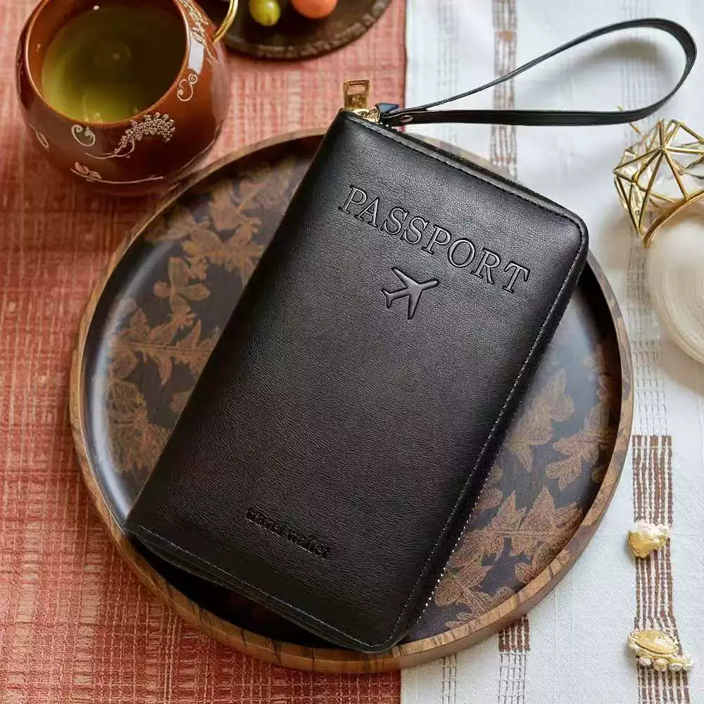 RFID Blocking Passport Holder Travel Wallet