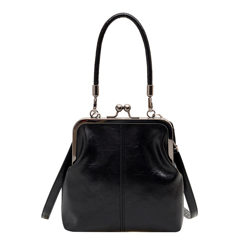 2026 Retro Style Crossbody Bag, Vintage Small Kisslock Frame Bag