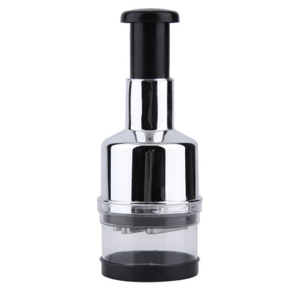 Multi-Functional Stainless Steel Manual Chopper & Masher – Handheld Food Dicer/Crusher
