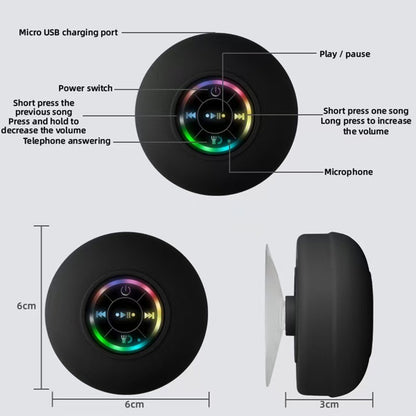 Waterproof Shower Speaker HD Water Resistant Bluetooth