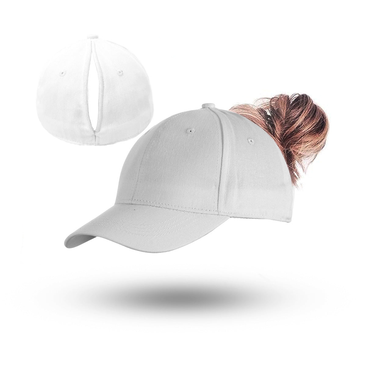 Magnetic Closure Ponytail Hats for Women Baseball Caps with Hidden Back Opening