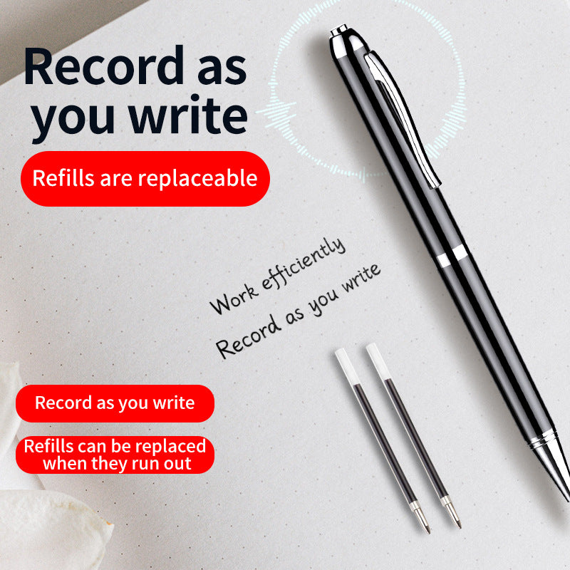 Voice Recorder Pen with Built-in 4GB Chip Storage, AI Noise Reduction for Lectures, Meetings