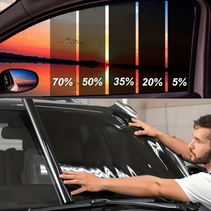 Window Tint Film for Cars, 5% 20% 35% 50% VLT Car Window Tint Roll, Heat & UV Block Window Sunshade Film