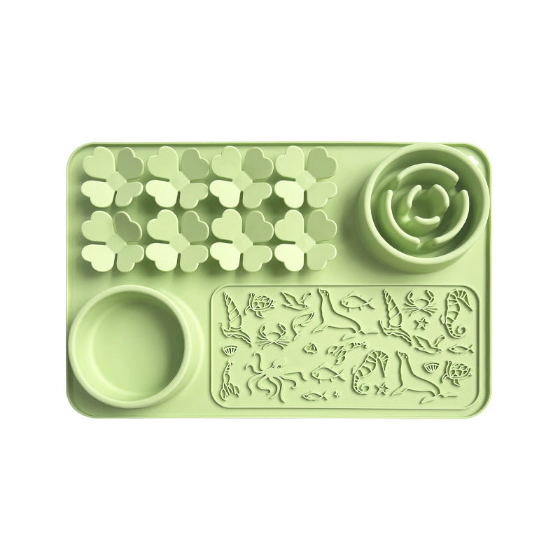 Slow Feeder Bowl Silicone Lick Mat for Dogs & Cats