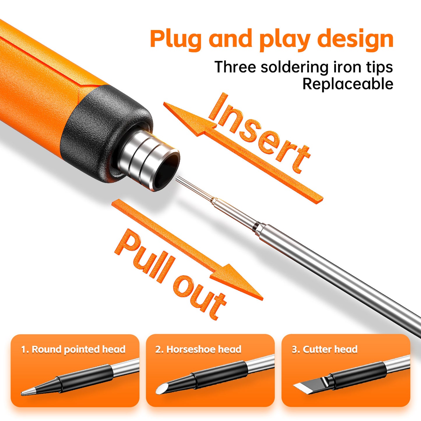 Cordless USB digital rechargeable portable soldering iron