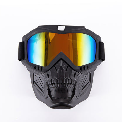Motorcycle Goggles with Removable Face Mask