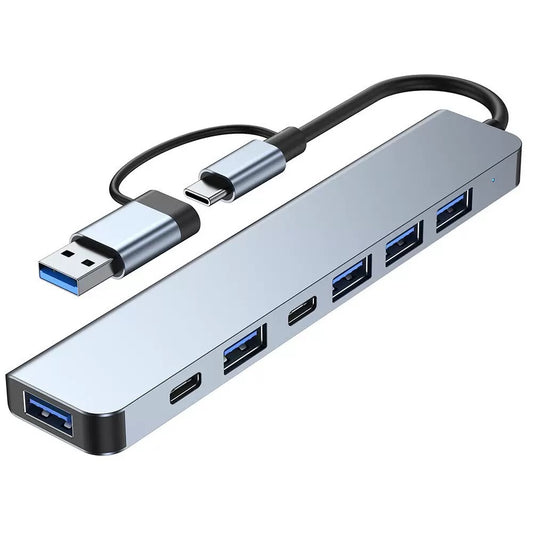 7 in 1 Multiport Adapter USB C Hub, with USB 3.0, USB 2.0 Type-C Data PD Charging Ports
