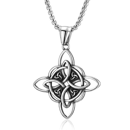 Mystical Witches Knot Necklace – Interwoven Celtic Pendant with Triquetra Trinity Symbol