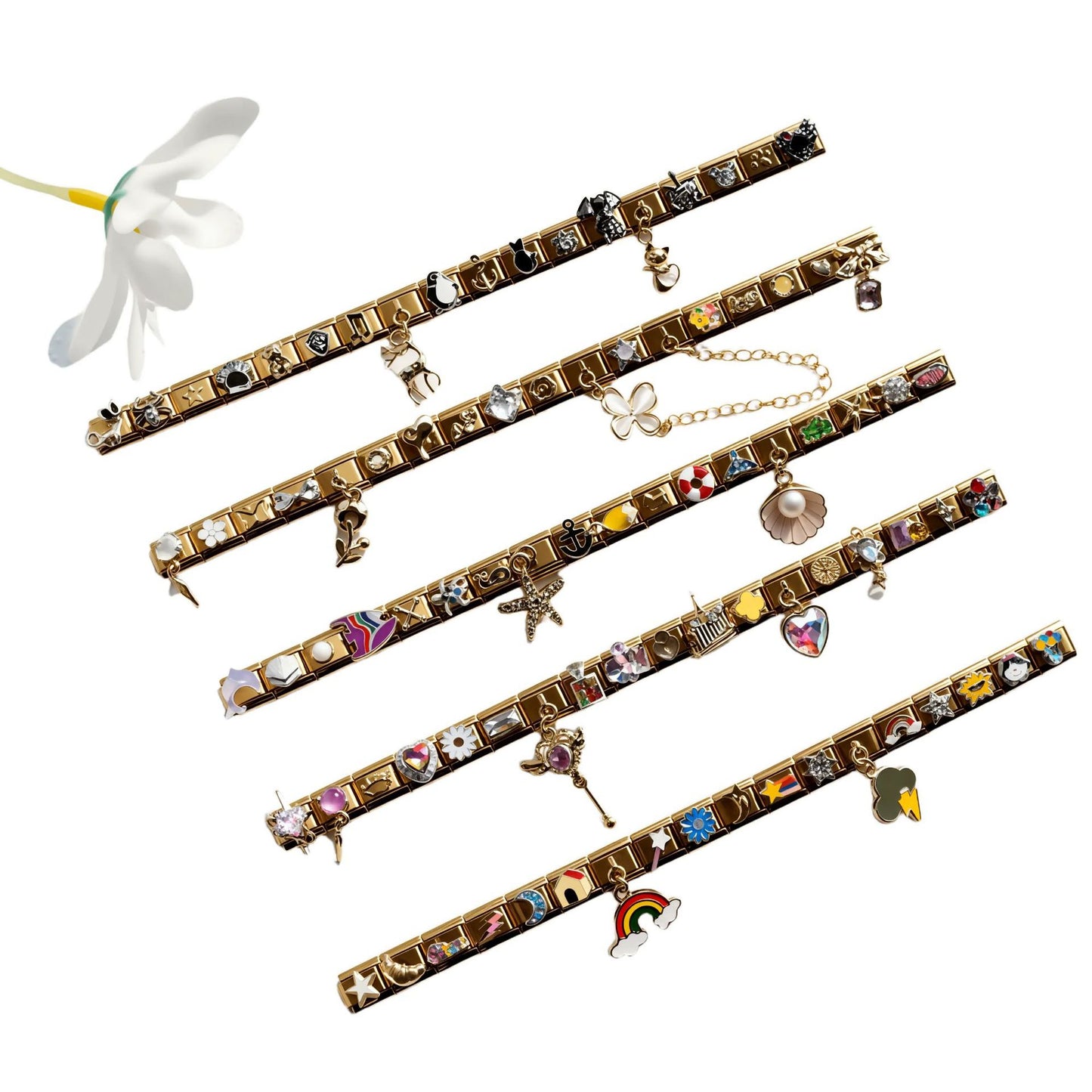 Italian Modular Charm Bracelet -DIY Module Jewelry Gifts