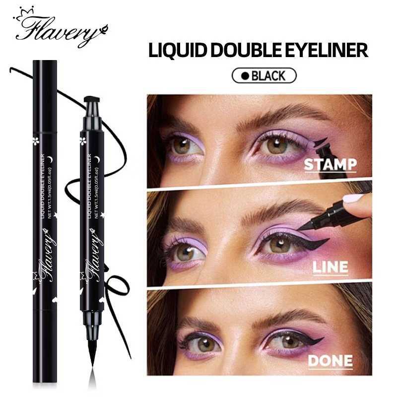 6pcs Double-sided Waterproof Slim Gel Liquid Stamp Eyeliner Pens Set