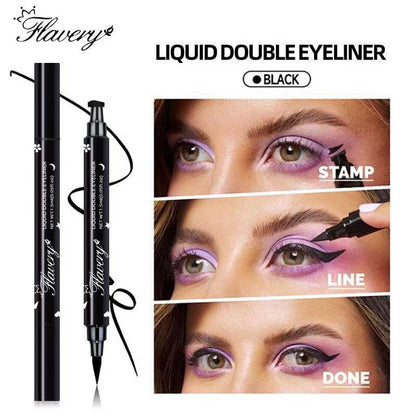 6pcs Double-sided Waterproof Slim Gel Liquid Stamp Eyeliner Pens Set