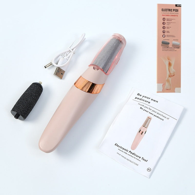 Electric Foot Callus Remover With Two Speed Level & LED Light
