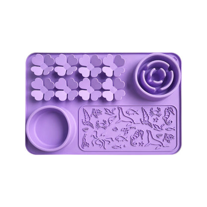 Slow Feeder Bowl Silicone Lick Mat for Dogs & Cats