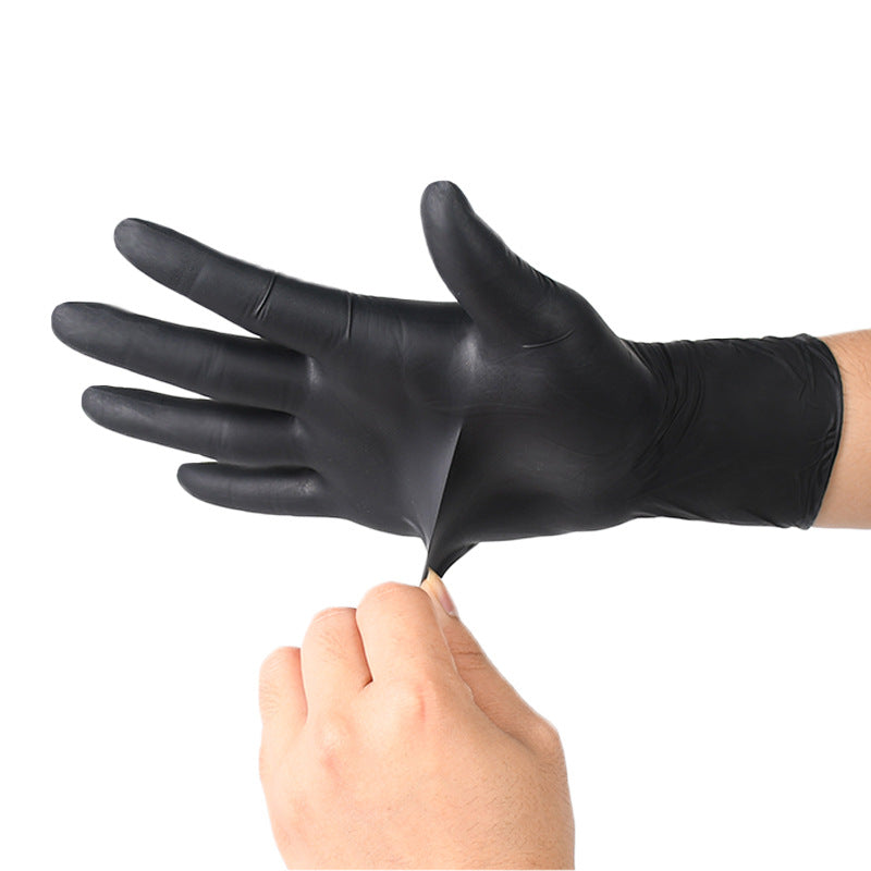50 PCS Black Nitrile Disposable Gloves, Food-Safe, Powder-Free