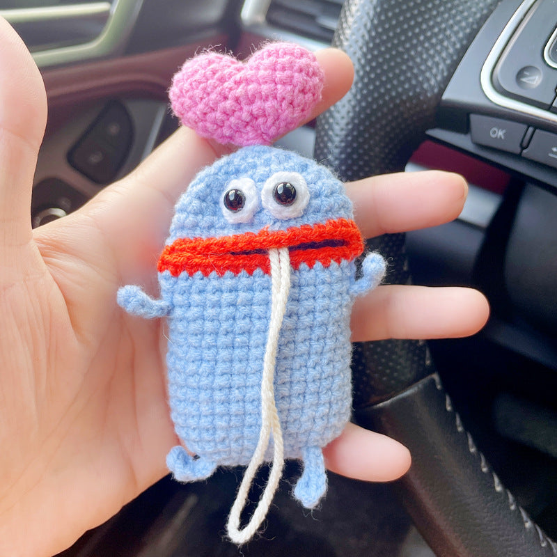 Handmade Crochet Key Case/Holder, Cute Sausage Mouth