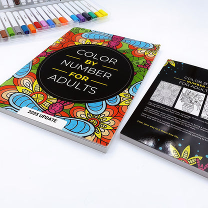 Color by Number for Adults, 2025 Update, Coloring Book, Stress Relief Activity, 8.27 x 5.51 Inches