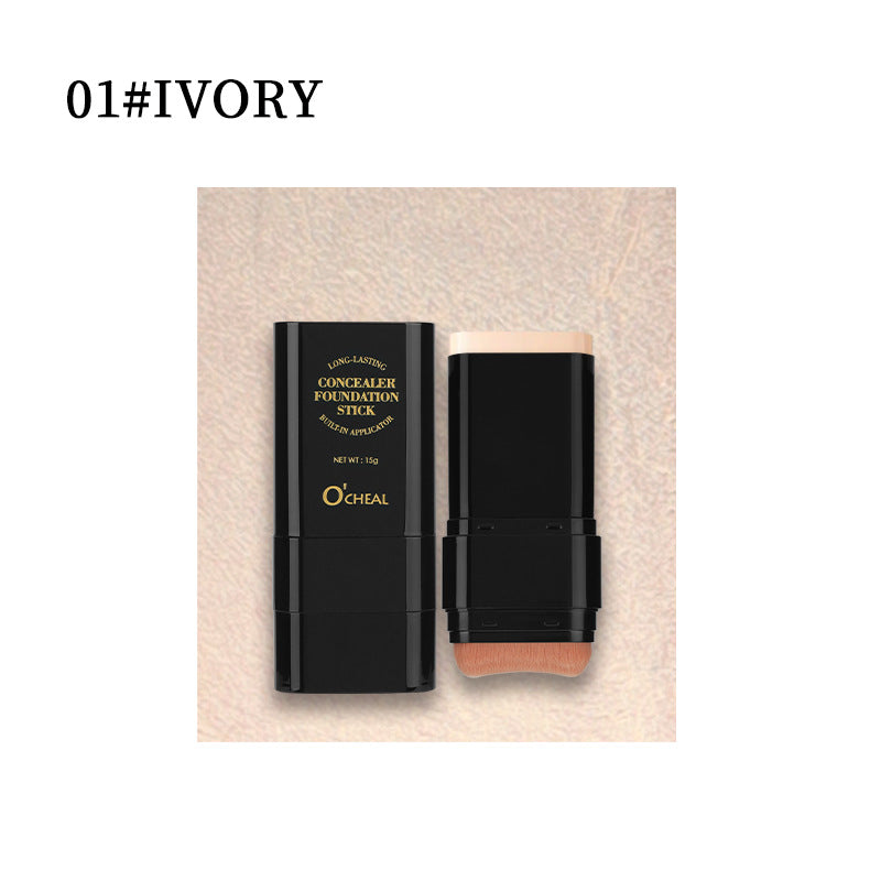 2-in-1 Foundation & Contour Stick: Long-Wear, Lightweight Full Coverage Concealer