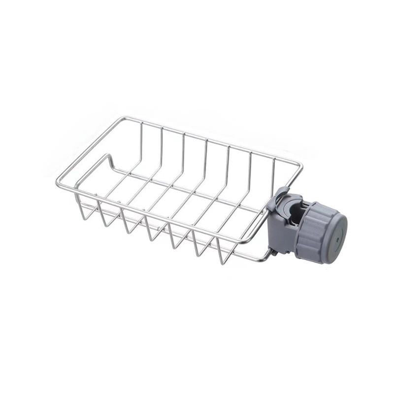 Stainless Steel Faucet Hanging Storage Rack 360° Rotating Adjustable Kitchen Bathroom Sink Drain Racks