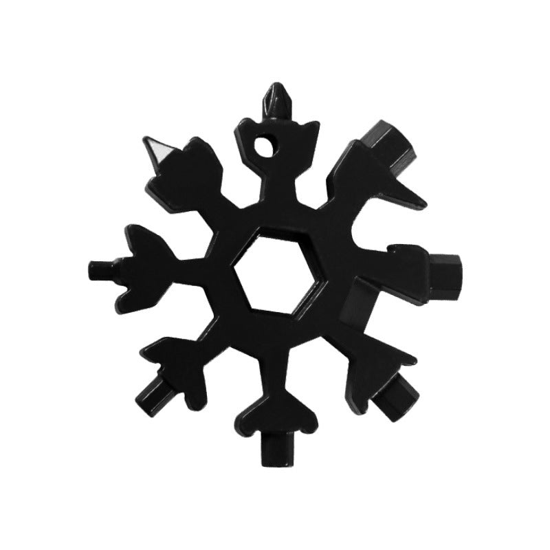 18-in-1 Snowflake Multi Tool, Stainless Steel Pocket Tool with Bottle Opener