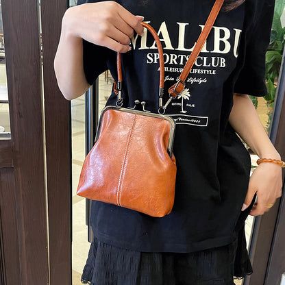 2026 Retro Style Crossbody Bag, Vintage Small Kisslock Frame Bag