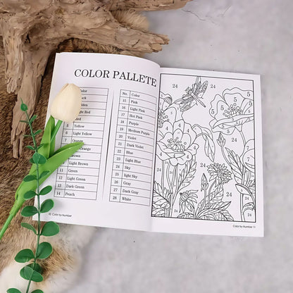 Color by Number for Adults, 2025 Update, Coloring Book, Stress Relief Activity, 8.27 x 5.51 Inches