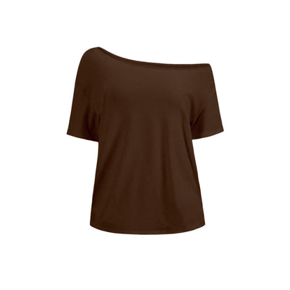 Off The Shoulder Top, Short Sleeve Basic T-shirt