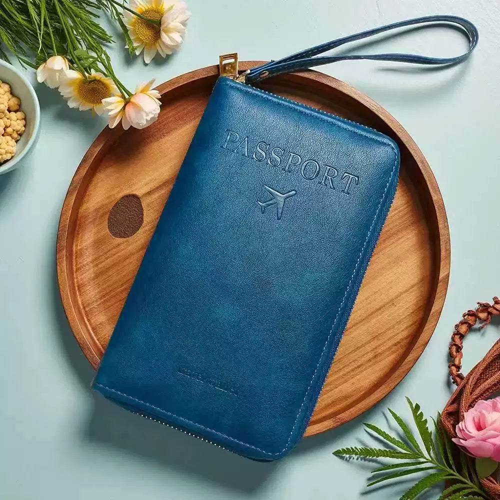RFID Blocking Passport Holder Travel Wallet
