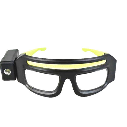 LED Glasses Rechargeable Headlight with Motion Sensor & Touch Control, 5 Modes USB C Lighted Glasses, Hands-Free Lighting