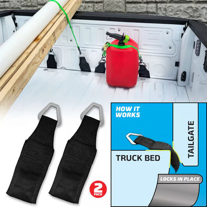 2 Pcs Truck Buddiez EZ Bed Anchor – Easily Secures Your Ratchet Straps