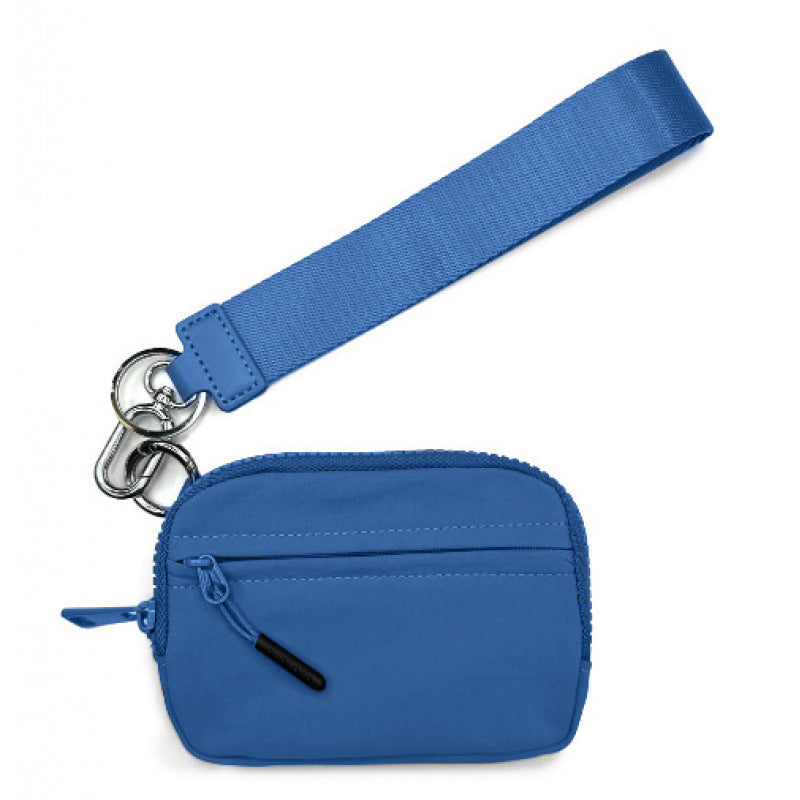 Zippered Wristlet Wallet with ID Window, 8+ Card Slots, Lipstick Holder, Detachable Strap & Keychain