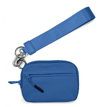 Zippered Wristlet Wallet with ID Window, 8+ Card Slots, Lipstick Holder, Detachable Strap & Keychain