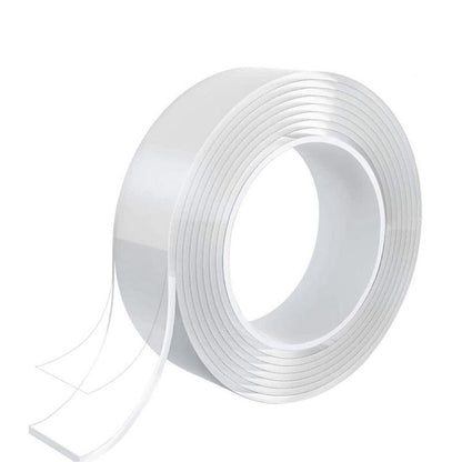 Double Sided Mounting Tape - 0.79" × 16.4' Transparent Roll, Heavy Duty Wall Stickers for Home Office Indoor Use, No Residue
